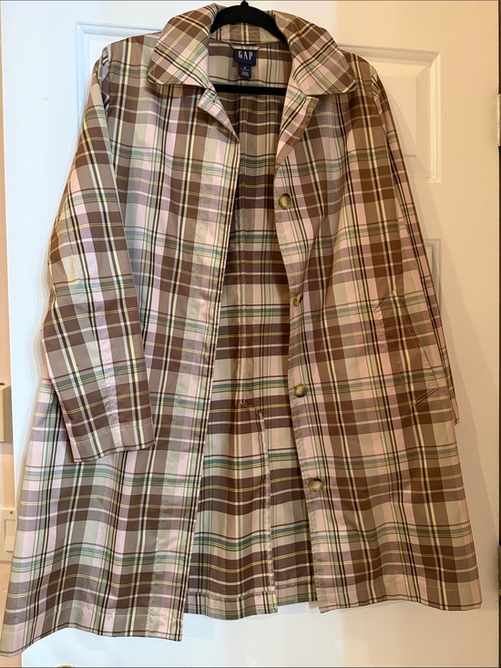 GAP Jackets & Blazers - GAP Plaid A-Line Jacket in Pink, Brown and Green - Maternity